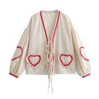 Summer women's top with a relaxed fit – Pia-Beige-S-State of Style