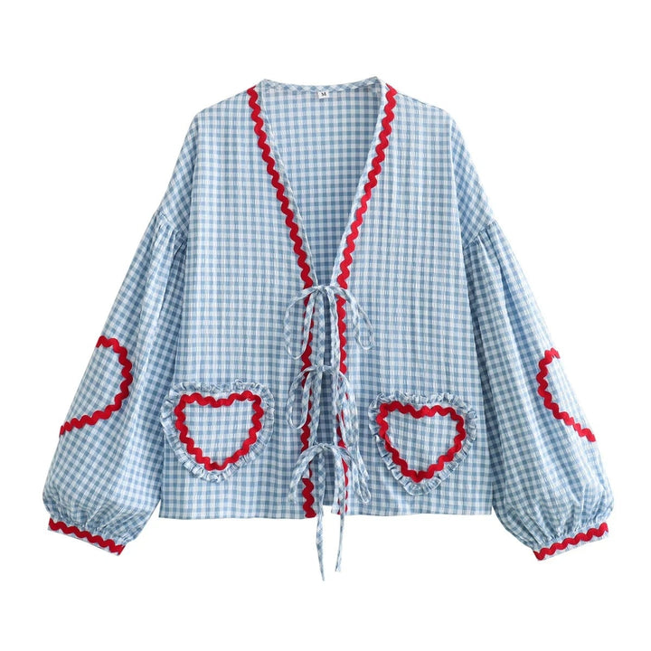 Summer women's top with a relaxed fit – Pia-Blue-S-State of Style