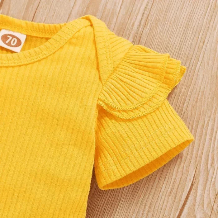 2-piece baby outfit with sunflower print – SonnenLächeln