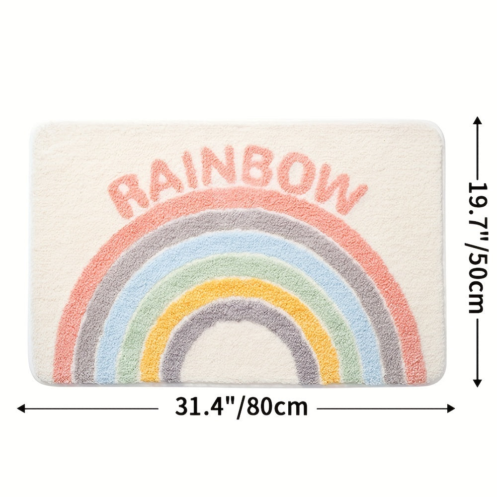 Super Absorbent Anti-Slip Bath Mat for Bathroom and Toilet - Milo-50cm x 80cm-Rainbow-State of Style