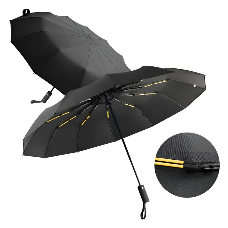 Sustainable Umbrella with UV Protection - StormShield-Black-State of Style