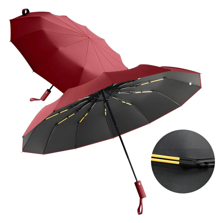 Sustainable Umbrella with UV Protection - StormShield-Bordeaux red-State of Style