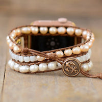 Sweetwater Pearl Apple Watch Wrap Band - Elvianne-50cm-State of Style
