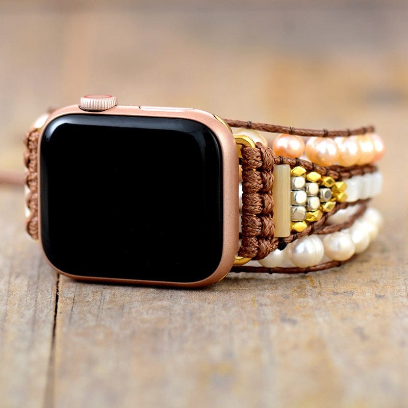 Sweetwater Pearl Apple Watch Wrap Band - Elvianne-50cm-State of Style