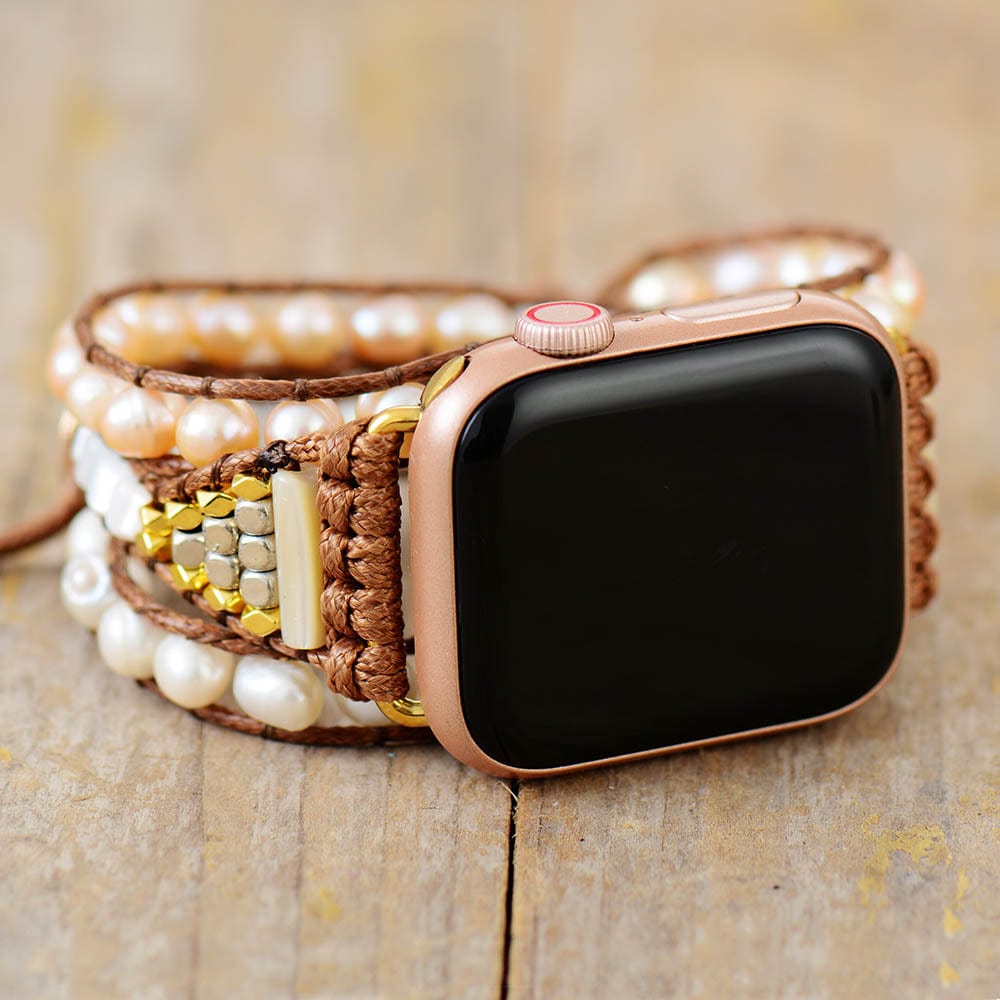 Sweetwater Pearl Apple Watch Wrap Band - Elvianne-50cm-State of Style