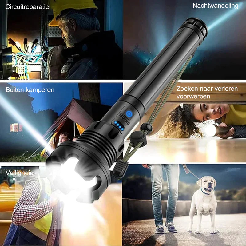 Tactical Flashlight - LumenTact-Excludes Battery-Basic Version (50.000 LUMEN)-State of Style