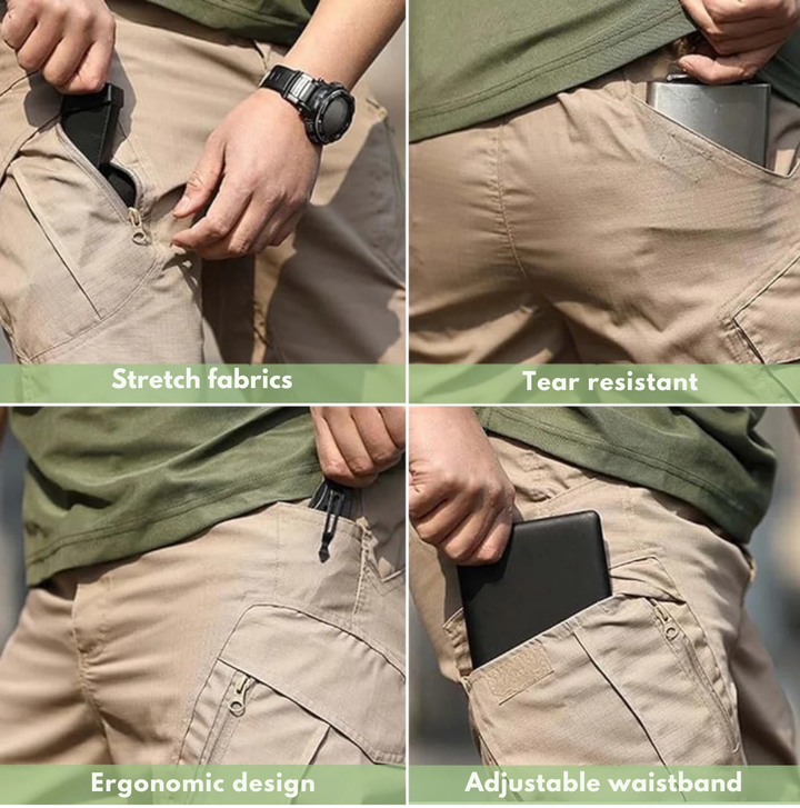 Tactical Outdoor Men's Cargo Trousers - Marcus-Khaki-S-State of Style