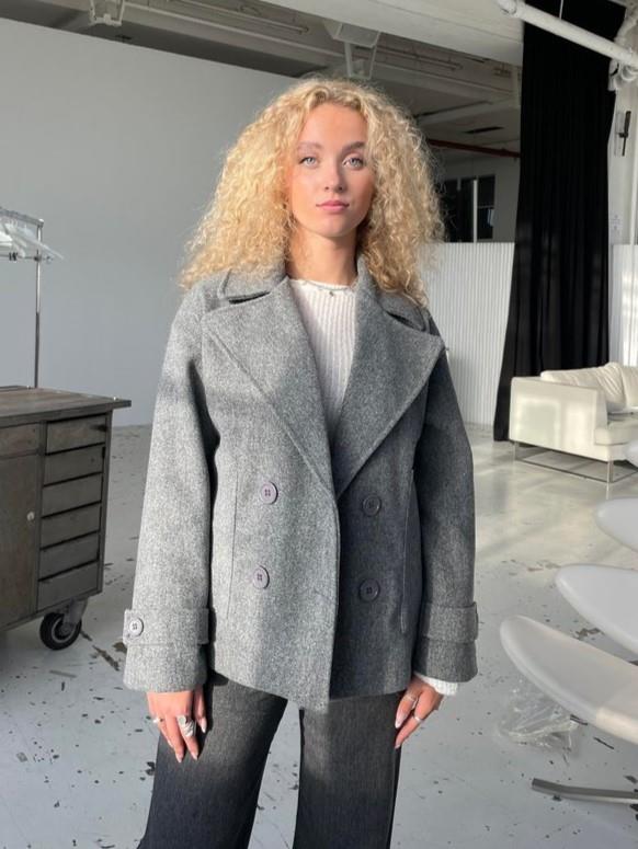Tailored Ladies Winter Jacket - Elise-Grey-XS/S-State of Style