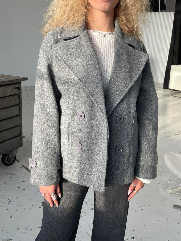 Tailored Ladies Winter Jacket - Elise-Grey-XS/S-State of Style