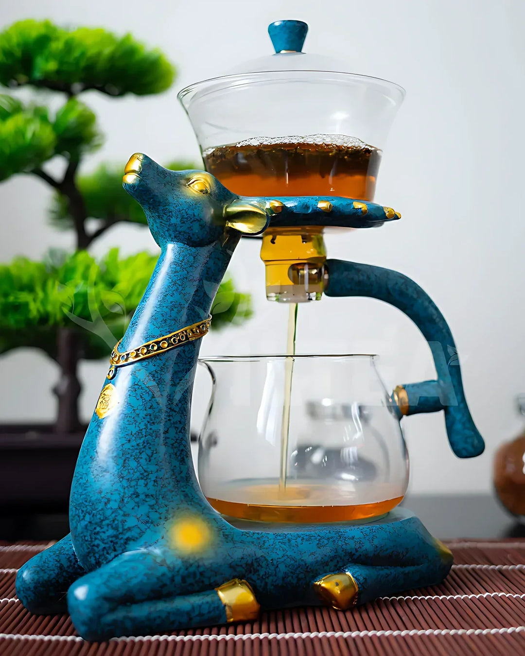 Tea Set with Innovative Magnetic Design - MagneticTeaSet-Blue Teapot-State of Style