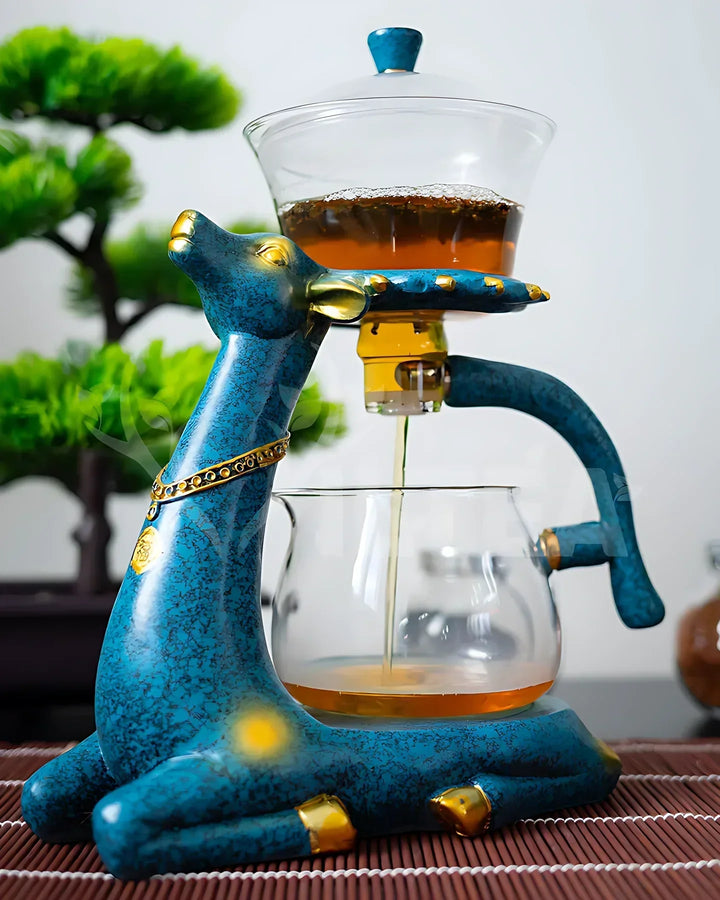 Tea Set with Innovative Magnetic Design - MagneticTeaSet-Blue Teapot-State of Style