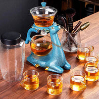 Tea Set with Innovative Magnetic Design - MagneticTeaSet-Blue Teapot with 6 Cups-State of Style