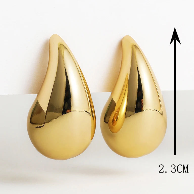 Teardrop Earrings - GlimmerDrops-Gold-2.3cm-State of Style