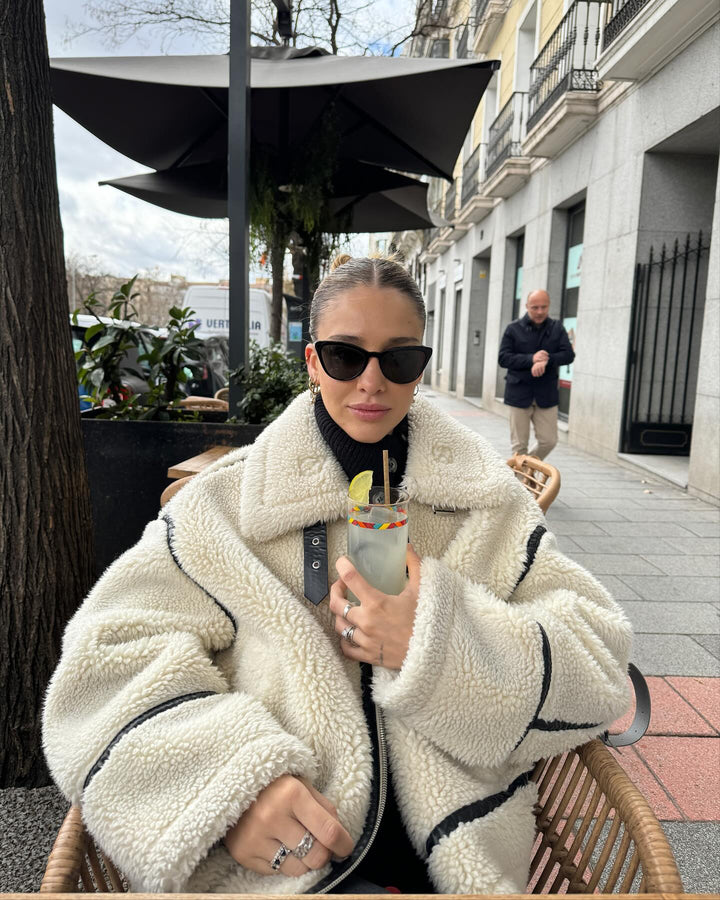 Teddy Pilot Jacket - Dilara | Trendy, Warm, Oversized & Stylish!-S-State of Style