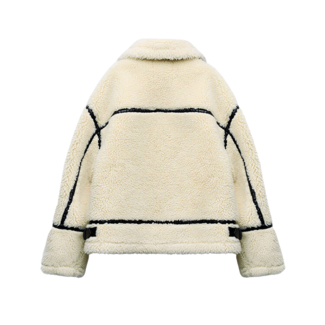Teddy Pilot Jacket - Dilara | Trendy, Warm, Oversized & Stylish!-S-State of Style