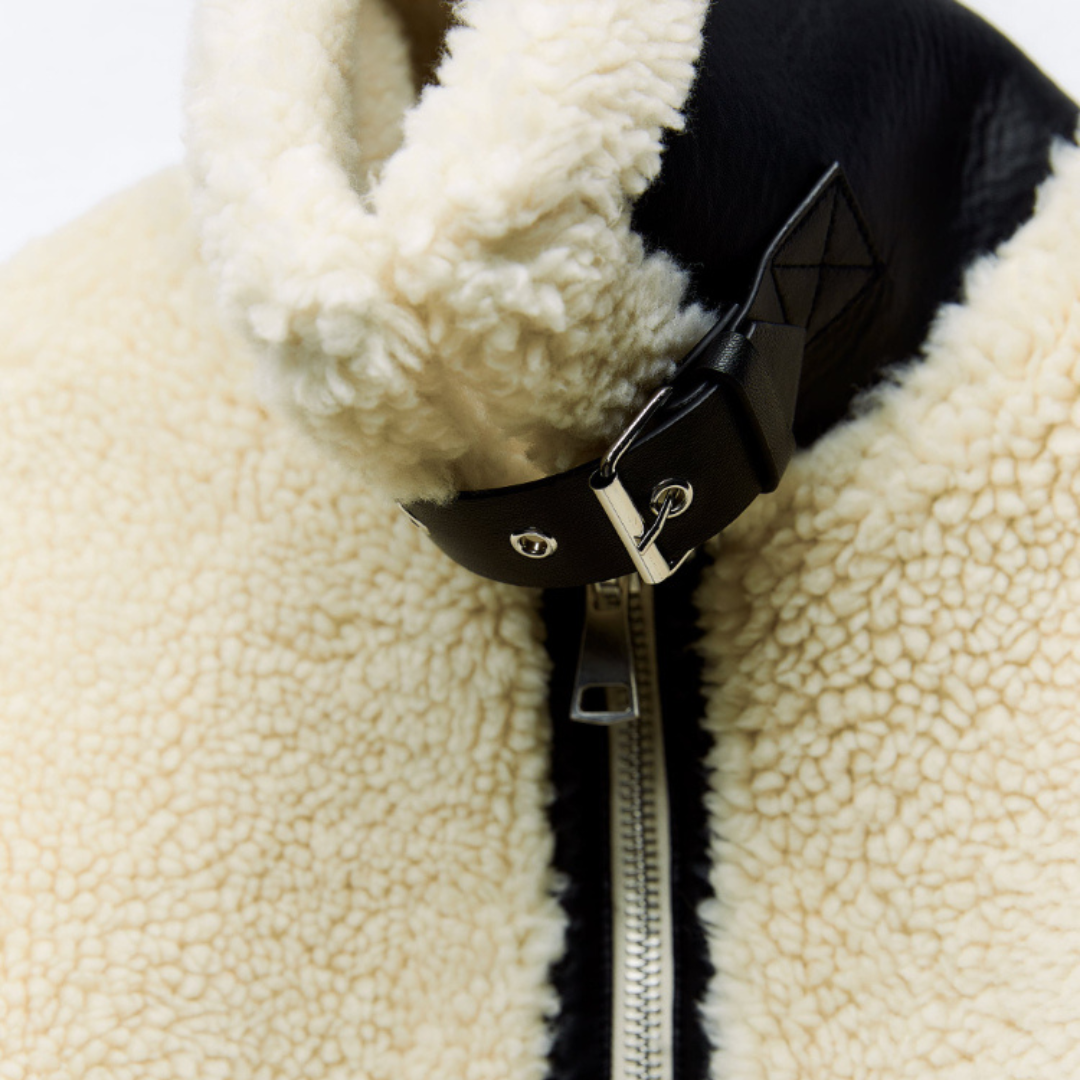 Teddy Pilot Jacket - Dilara | Trendy, Warm, Oversized & Stylish!-S-State of Style