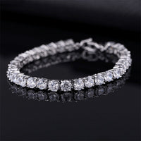 Tennis Necklace and Bracelet Set | Elegant Women's Jewellery-Silver-17cm-State of Style