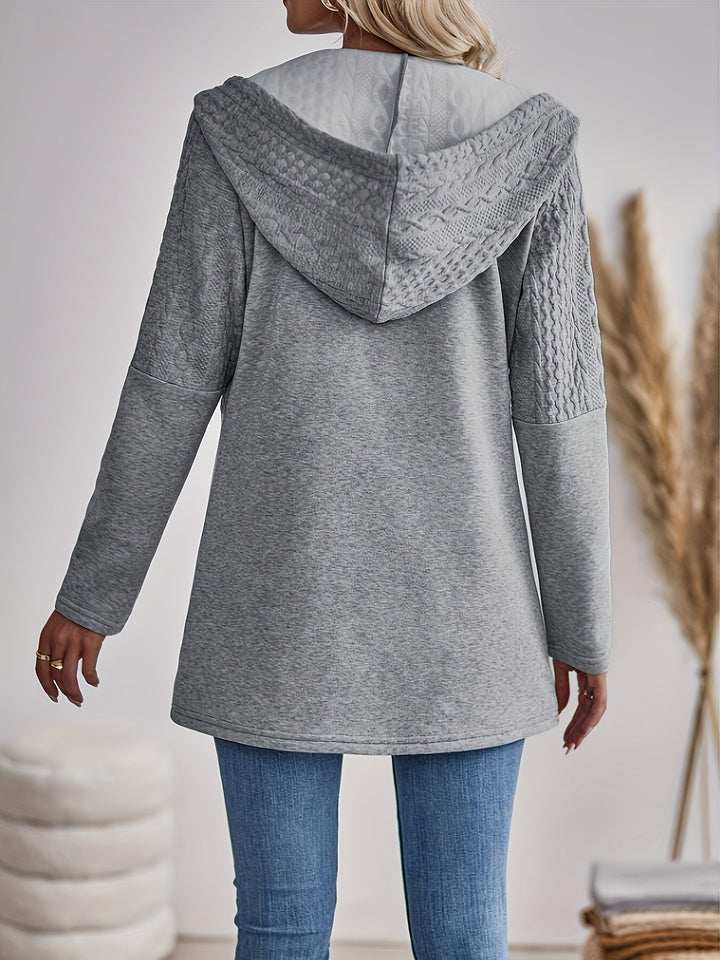 Textured Jacket with Zip and Hood - Isla-S-State of Style