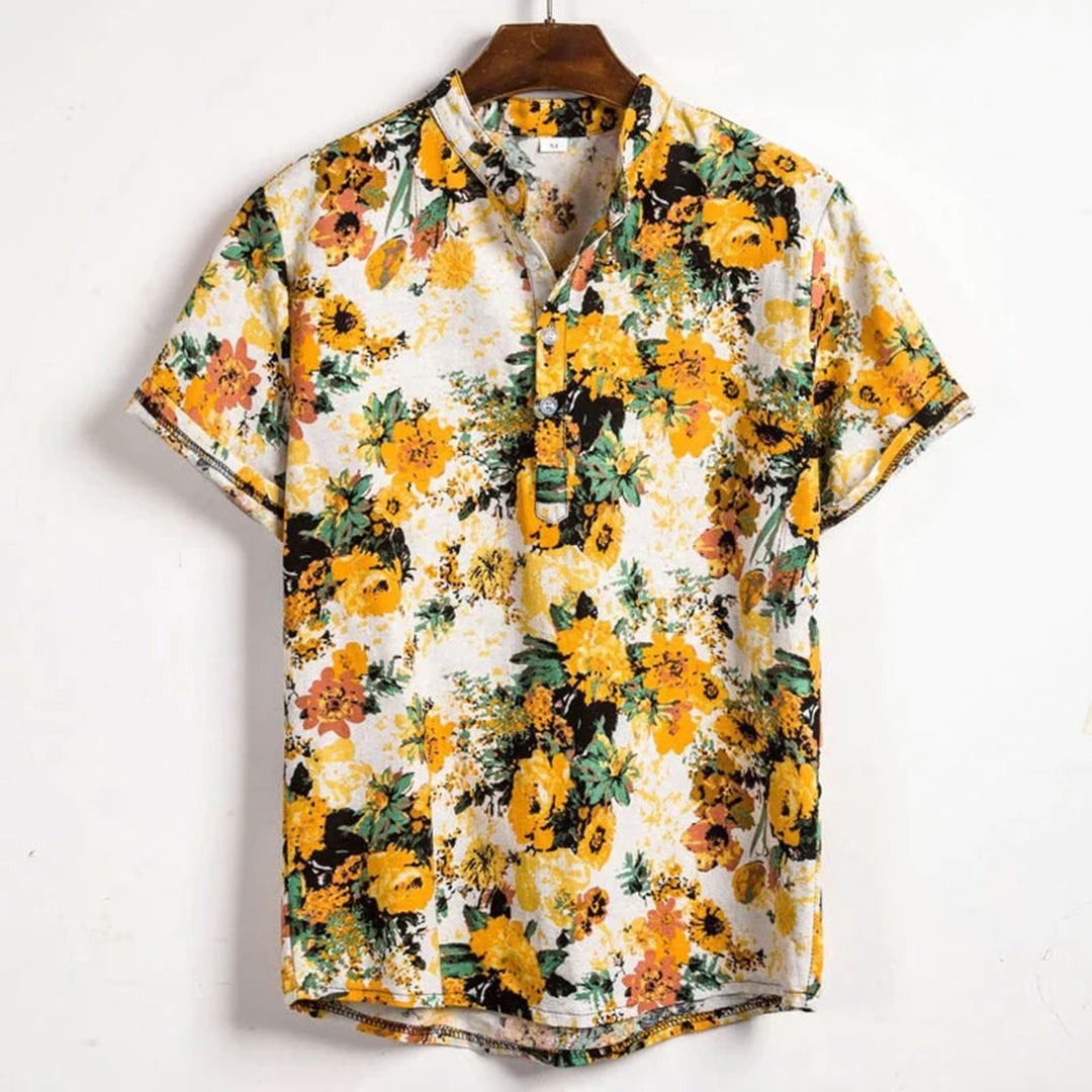 Thaddeus | Stylish Summer Top-Yellow-M-State of Style
