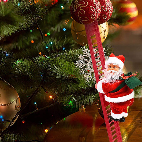 The Musical Santa on the Ladder - SantaClimb-Red-State of Style