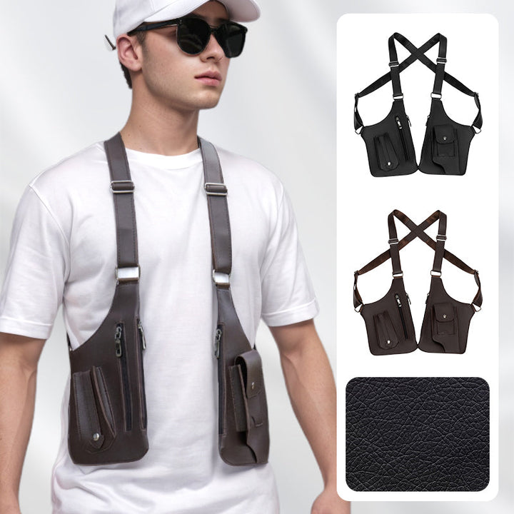 Theft-Resistant Men's Shoulder Bag – ShadowCarry Pro-Black + Brown Bundle-State of Style