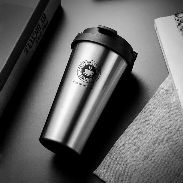 ThermaSip Travel Coffee Mug-Silver-State of Style