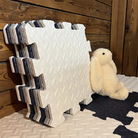 Thick Baby Play Mat – SquishyPlay-White Grey Cyan-State of Style