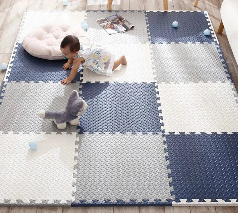 Thick Baby Play Mat – SquishyPlay-White Yellow Brown-State of Style