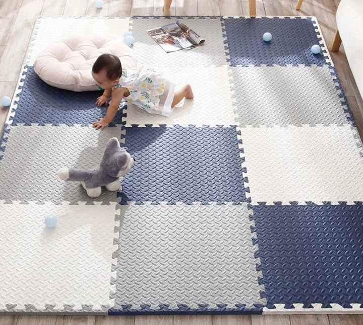 Thick Baby Play Mat – SquishyPlay-White Yellow Brown-State of Style