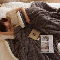Thick Winter Lambswool Blanket - WarmWool-Black-70x100cm-State of Style