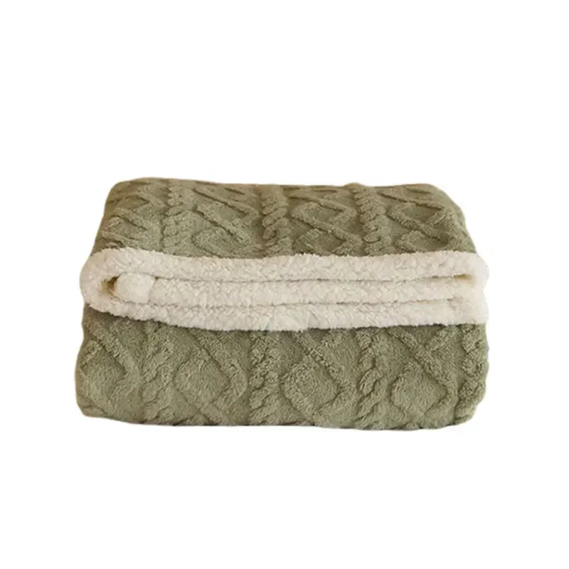 Thick Winter Lambswool Blanket - WarmWool-Dark Brown-70x100cm-State of Style