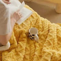 Thick Winter Lambswool Blanket - WarmWool-Yellow-70x100cm-State of Style