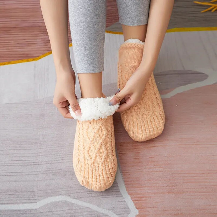 Thickened Cashmere Slippers - CozySteps-Beige-2-8-State of Style