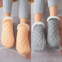 Thickened Cashmere Slippers - CozySteps-Grey-2-8-State of Style