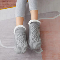 Thickened Cashmere Slippers - CozySteps-Grey-2-8-State of Style