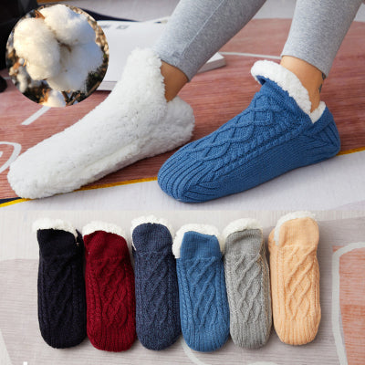 Thickened Cashmere Slippers - CozySteps-Grey-2-8-State of Style