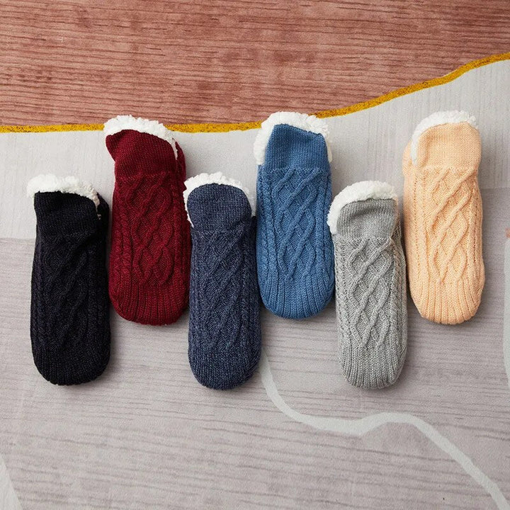 Thickened Cashmere Slippers - CozySteps-Grey-2-8-State of Style