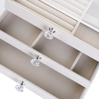 Three-Layer Transparent Jewellery Box-GRAY-State of Style