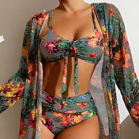 Three-piece bikini set with high-waist cut – Yara-Gray-S-State of Style