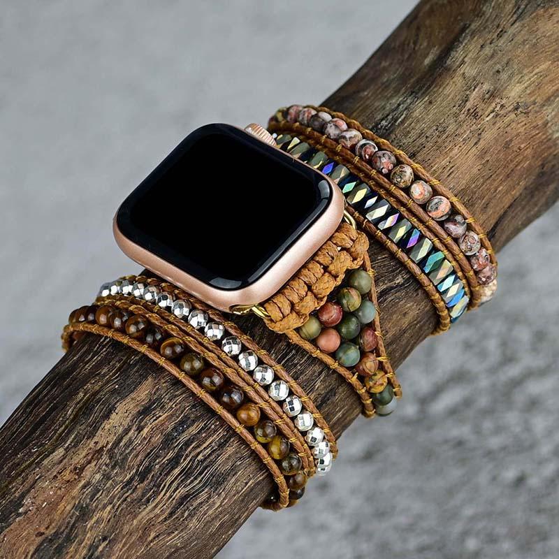 Tiger's Eye Empowering Apple Watch Band - Orion-S (14-16 cm)-State of Style
