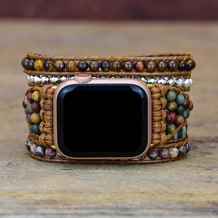 Tiger's Eye Empowering Apple Watch Band - Orion-S (14-16 cm)-State of Style