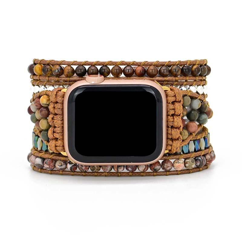 Tiger's Eye Empowering Apple Watch Band - Orion-S (14-16 cm)-State of Style