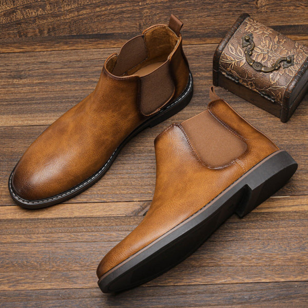 Timeless Chelsea Men's Boots - David-Light Brown-7-State of Style