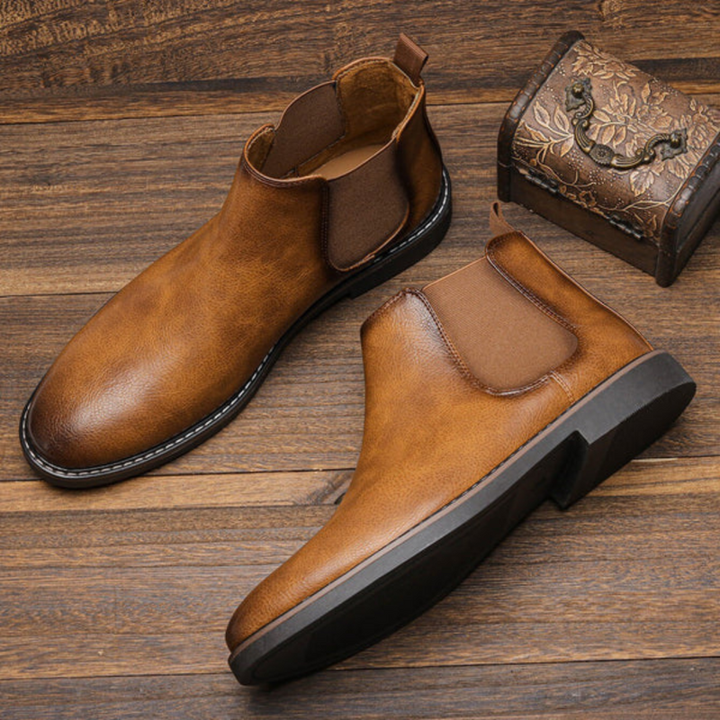 Timeless Chelsea Men's Boots - David-Light Brown-7-State of Style