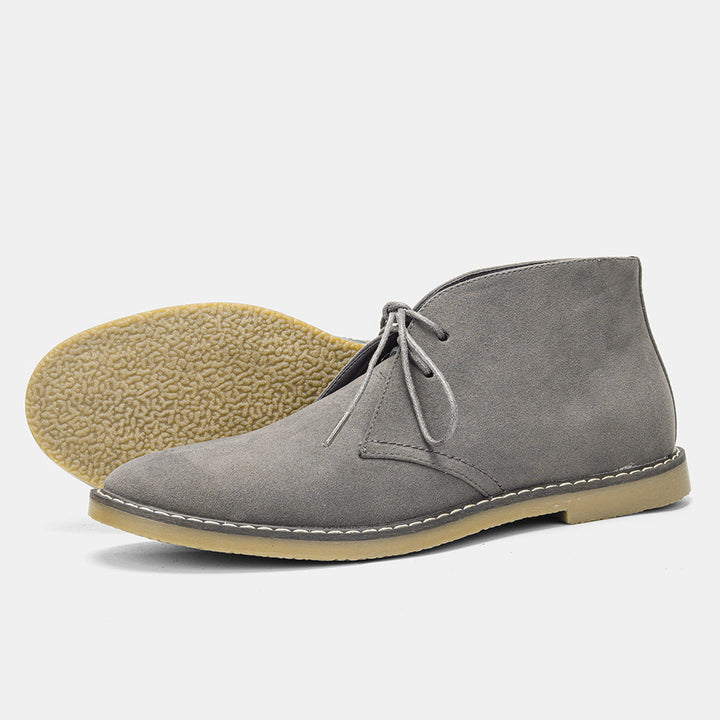 Timeless Desert Boots in Vintage Style for Men - Hugo-Suede Grey-6-State of Style
