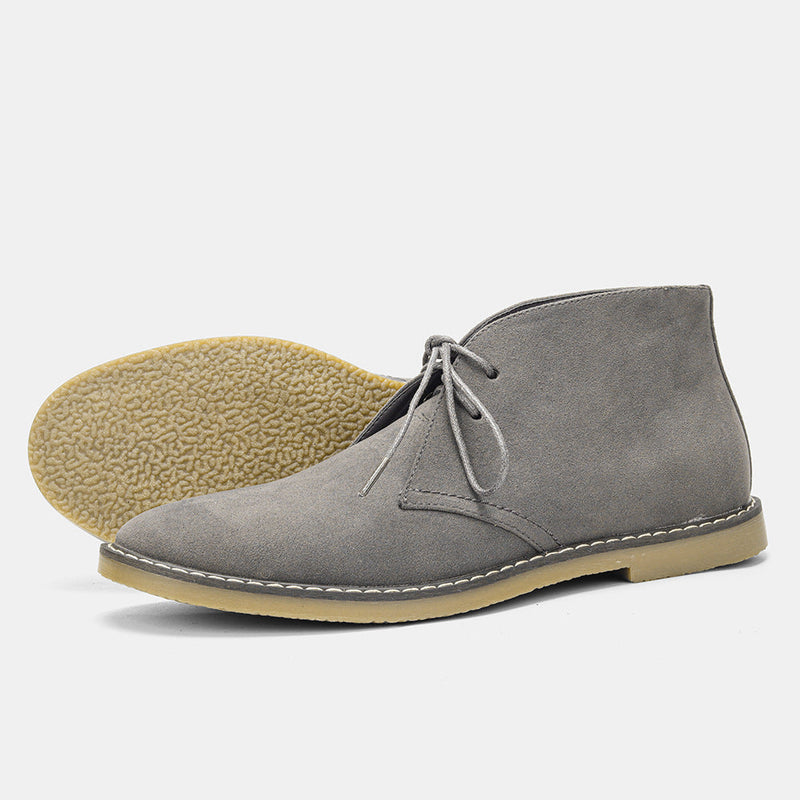 Timeless Desert Boots in Vintage Style for Men - Hugo-Suede Grey-6-State of Style