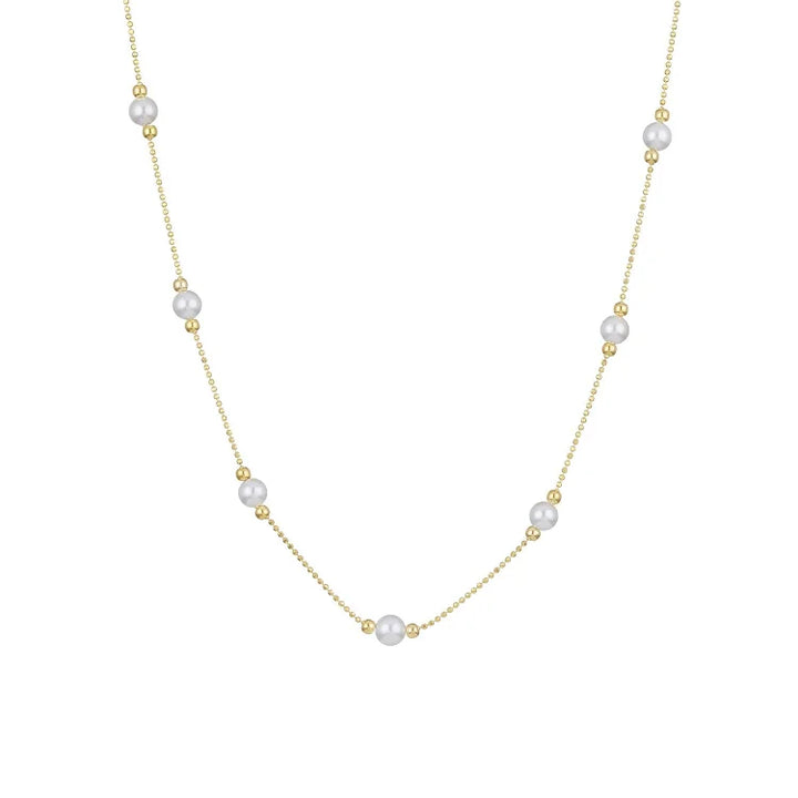 Timeless Gold Pearl Necklace – Serena-State of Style