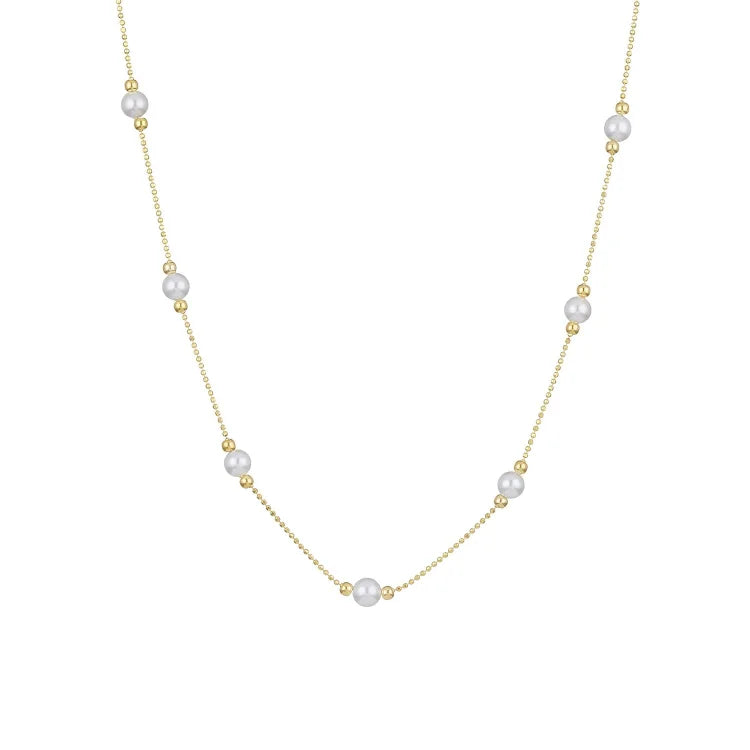 Timeless Golden Pearl Necklace - Serena-State of Style