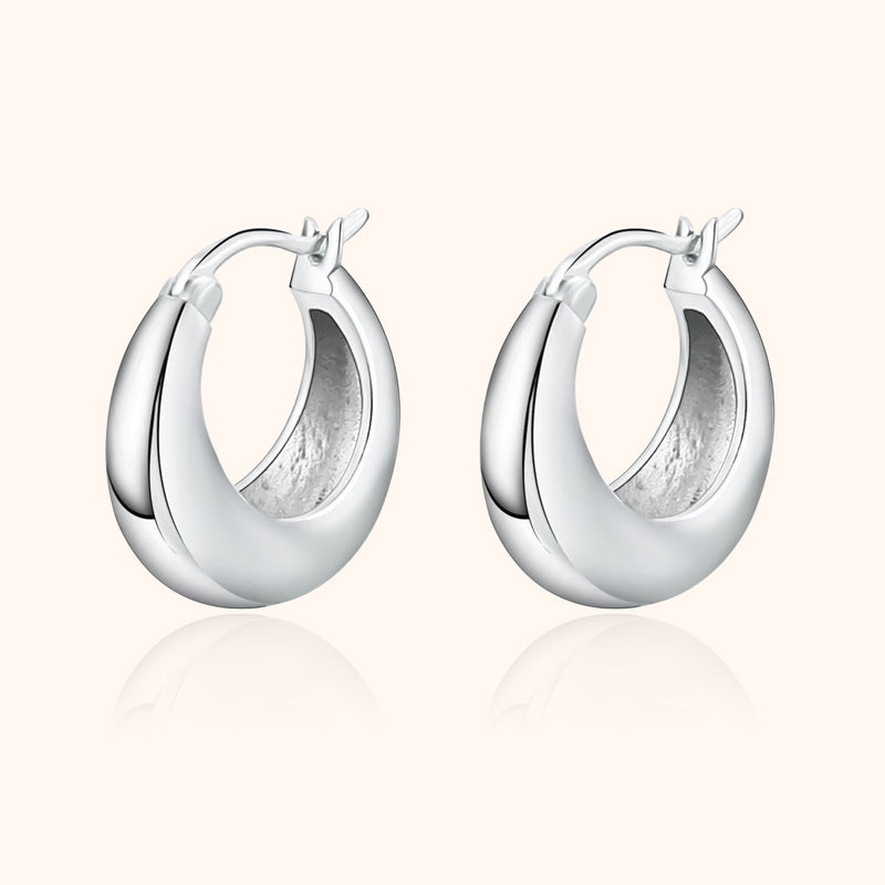Timeless Hoop Earrings - Isolde-Silver-State of Style
