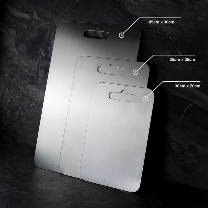 Titanium Cutting Board Without BPA or Microplastics - PureSteel-S (30 cm x 20 cm)-State of Style